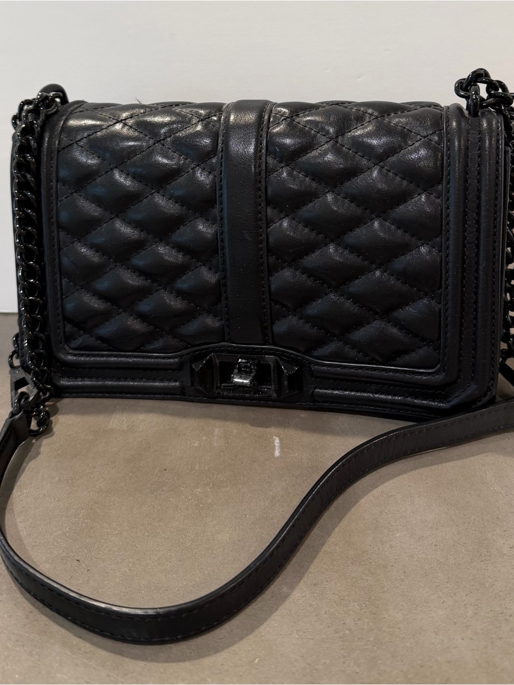 Rebecca Minkoff - Black Quilted Leather Crossbody Bag
